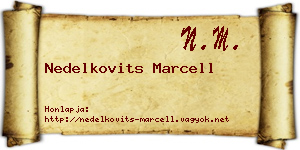 Nedelkovits Marcell névjegykártya